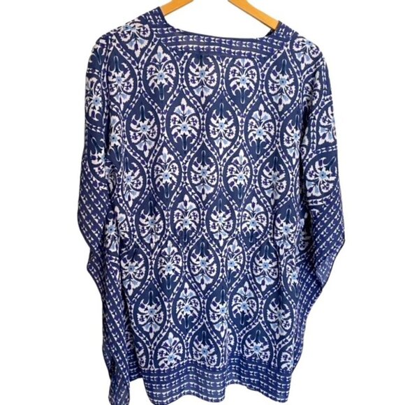 Charter Club Weathered Indigo Kimono Top Small - Picture 5 of 6